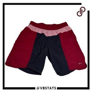 Barney Cools Men's Amphibious Colorblock Swim Trunks Shorts Red‎ Black Size 30